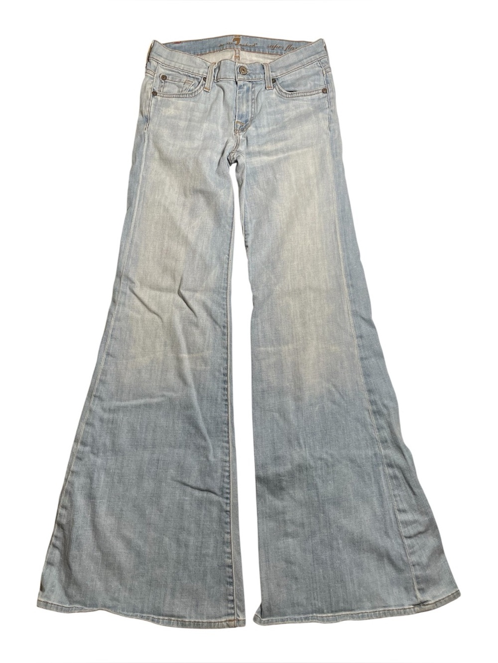 7 For All Mankind women's low-rise super flare jeans. Size 24